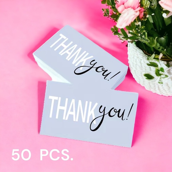 50 Cards Thank You Cards 2.1” X 3.5” - Picture 2 of 3
